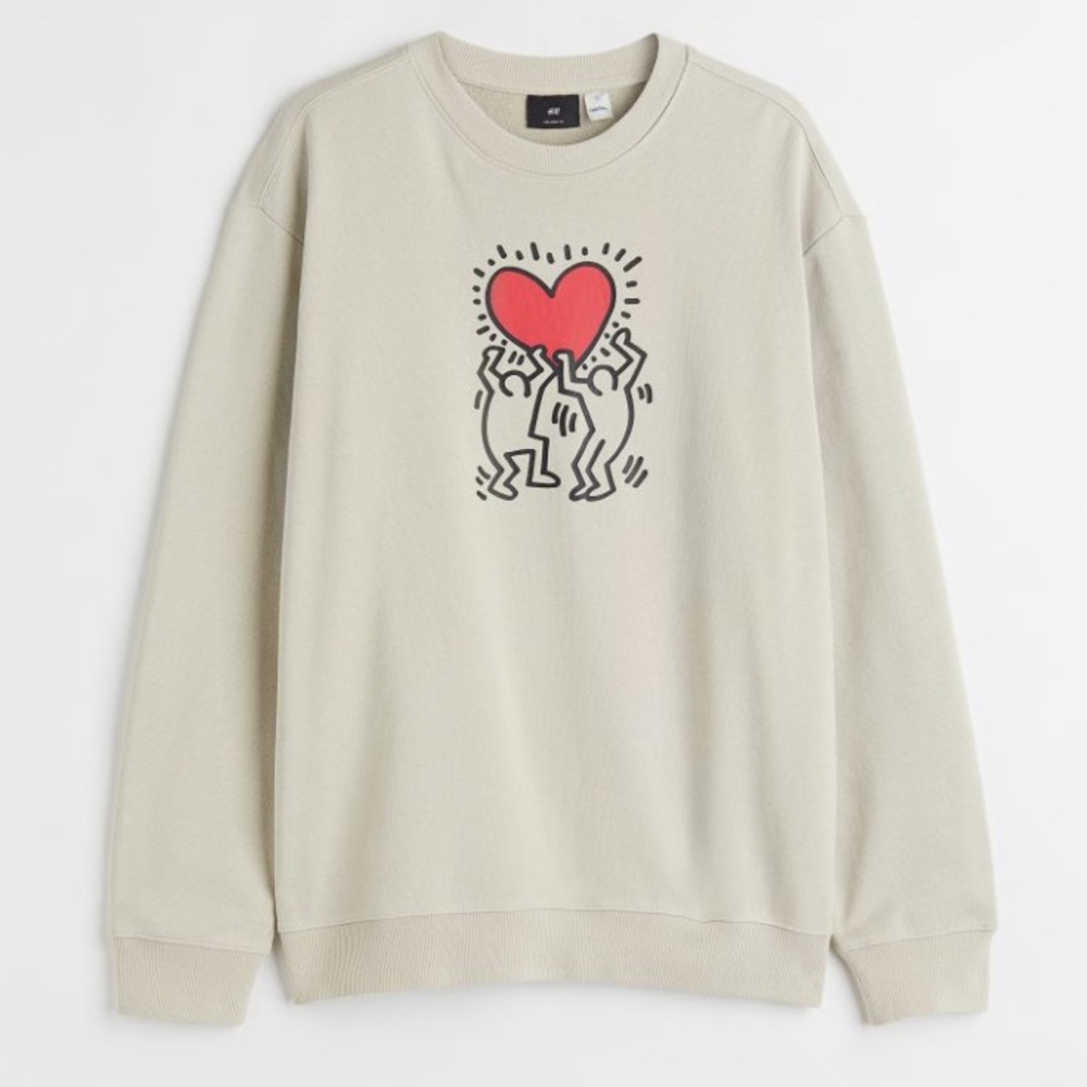 Relaxed Fit H&M Keith Haring Crewneck Sweatshirt